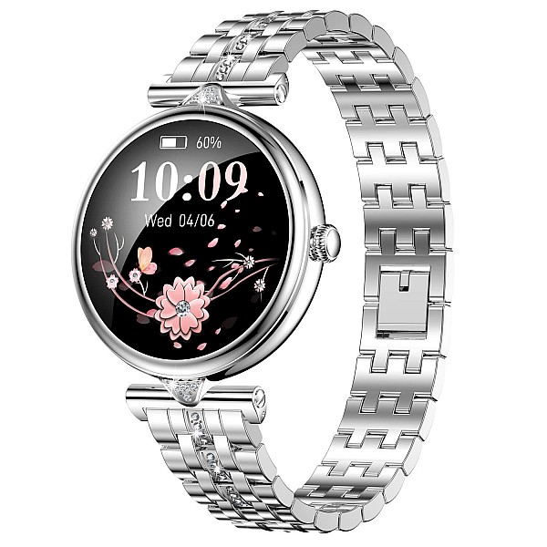Smartwatch Microwear AK73 - Silver Diamond Steel